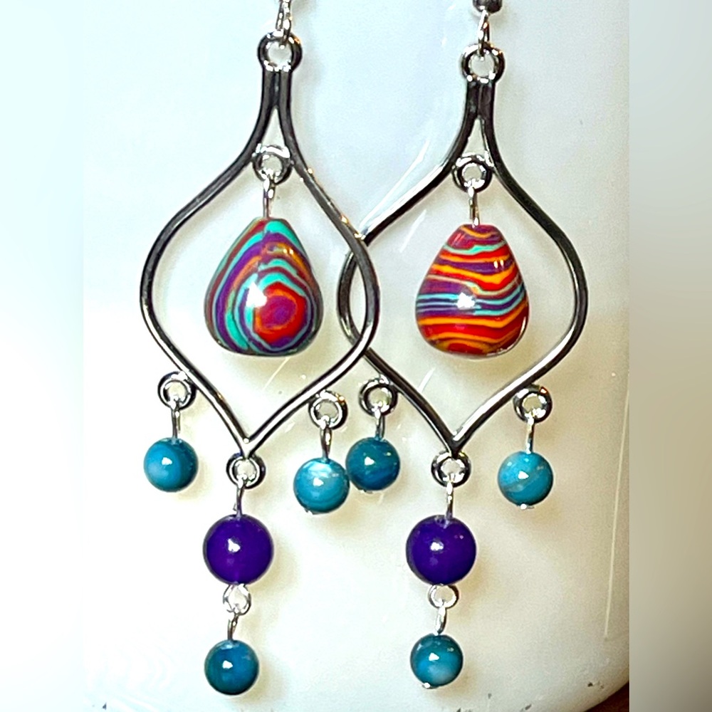 Handmade multicolored earrings